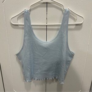 Offline by Aerie Light Blue Cropped Tank Top